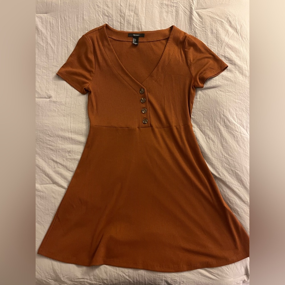 Mustard Dress, Forever 21, Large